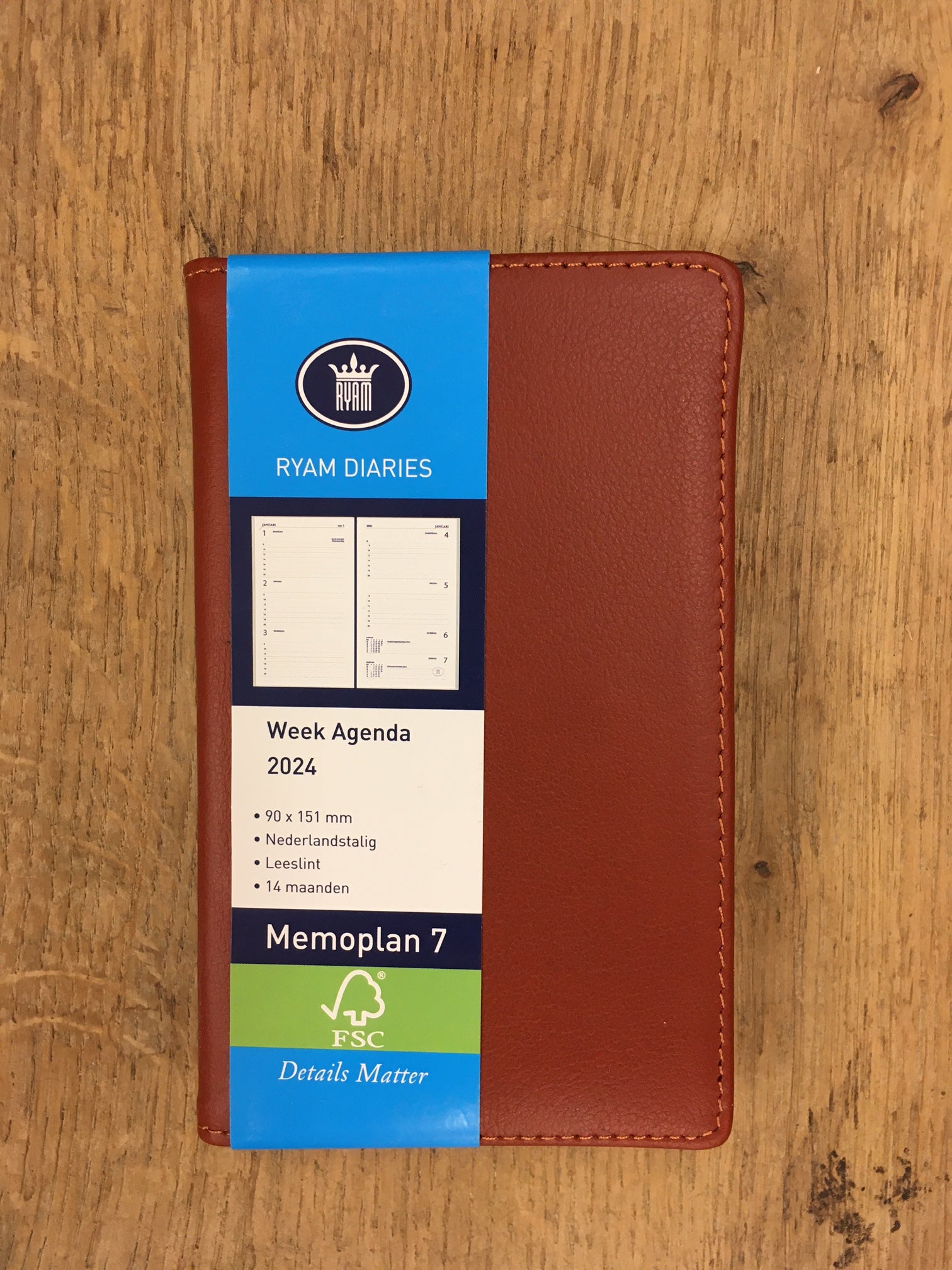 Ryam 2024 Diary Memoplan Fortezza Cream Multilingual weekly