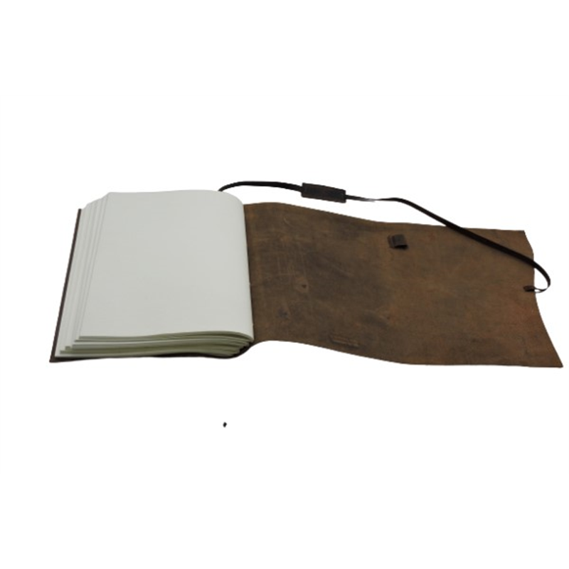 Leather Notebook Plain A4 Dark Brown