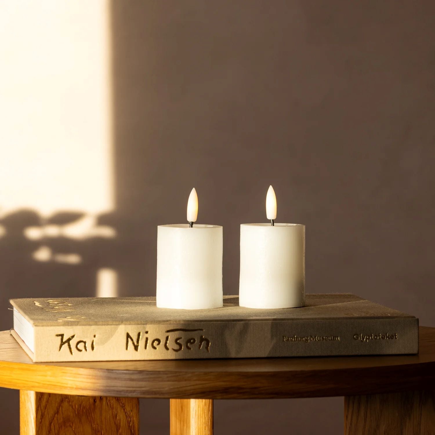 LED Candle rechargeable Pillar 5 x 6 cm