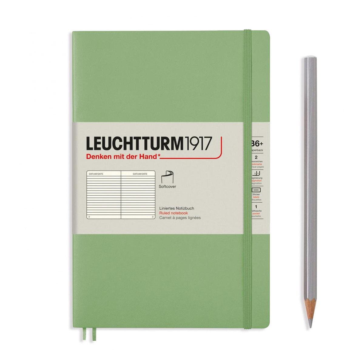 Leuchtturm paperback gelinieerd notitieboekje (B6+) softcover