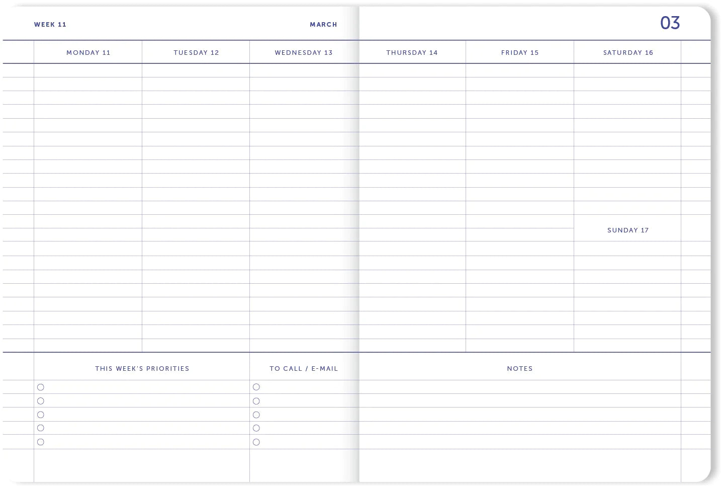 A-Journal 2024 Diary A5 Dark Blue