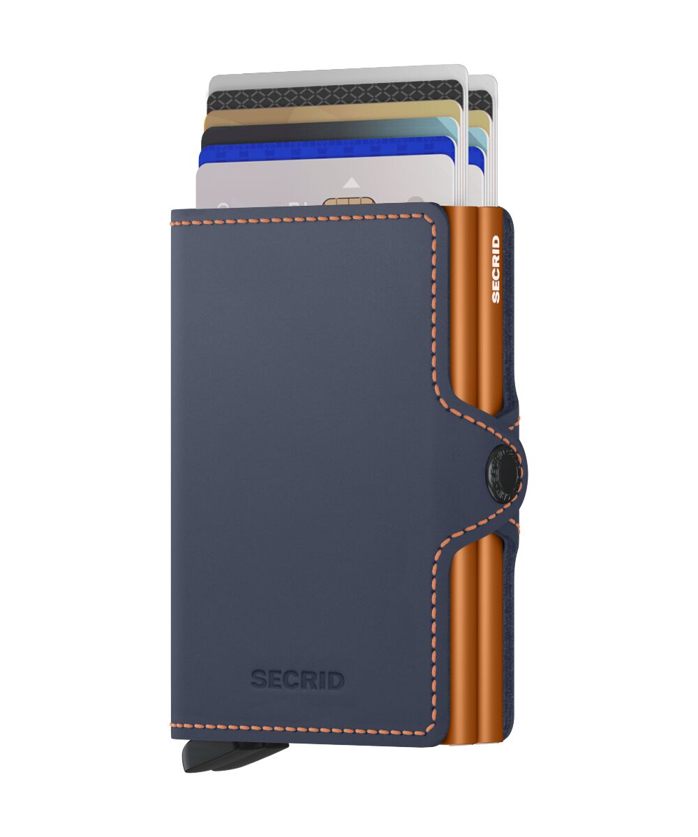 Secrid Twinwallet matte night blue & orange