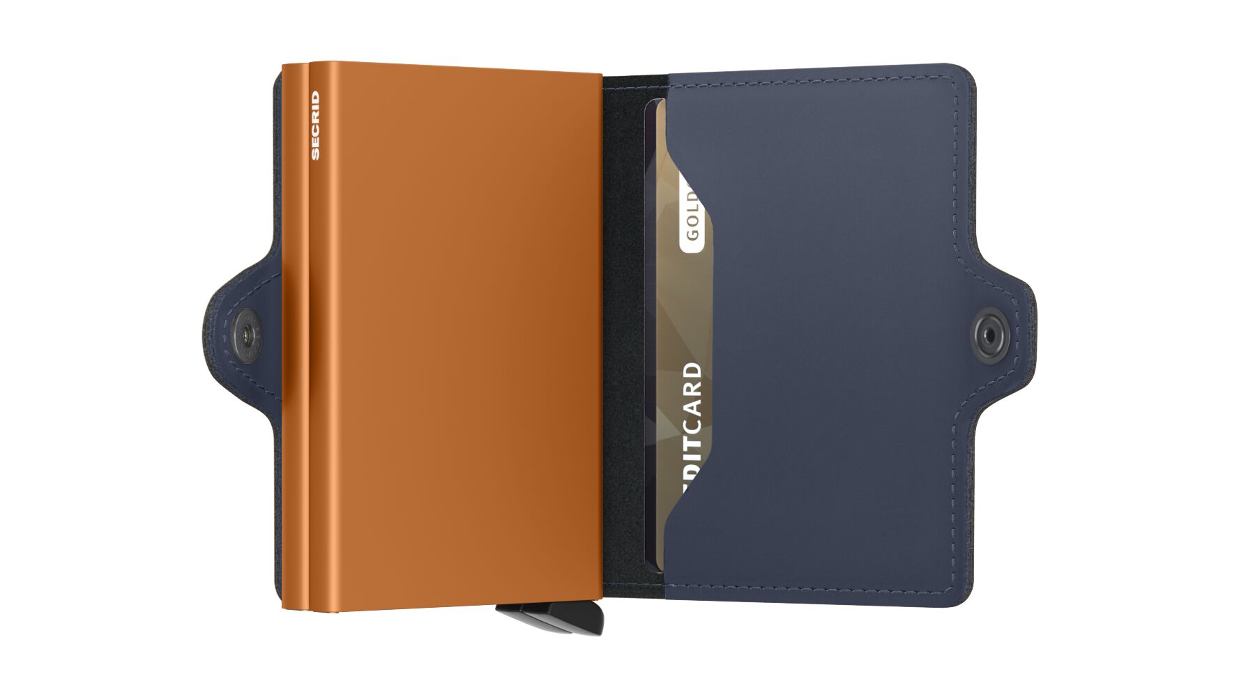 Secrid Twinwallet matte night blue & orange