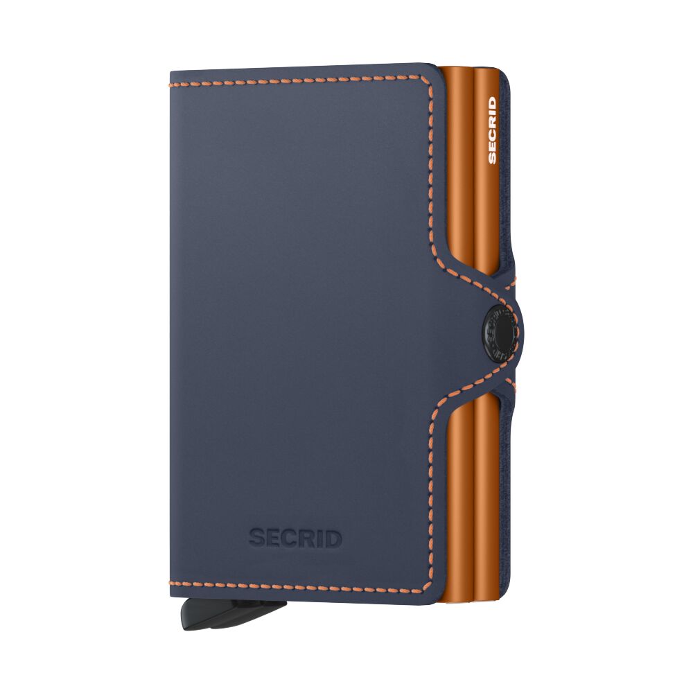 Secrid Twinwallet matte night blue & orange