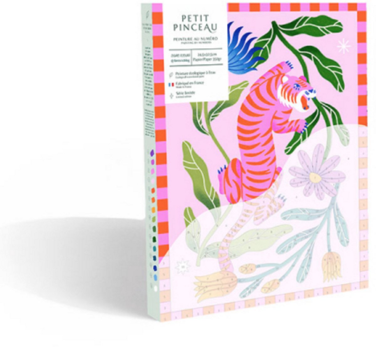 Kit voor Schilderen op Nummer - Tijger met Bloemen
