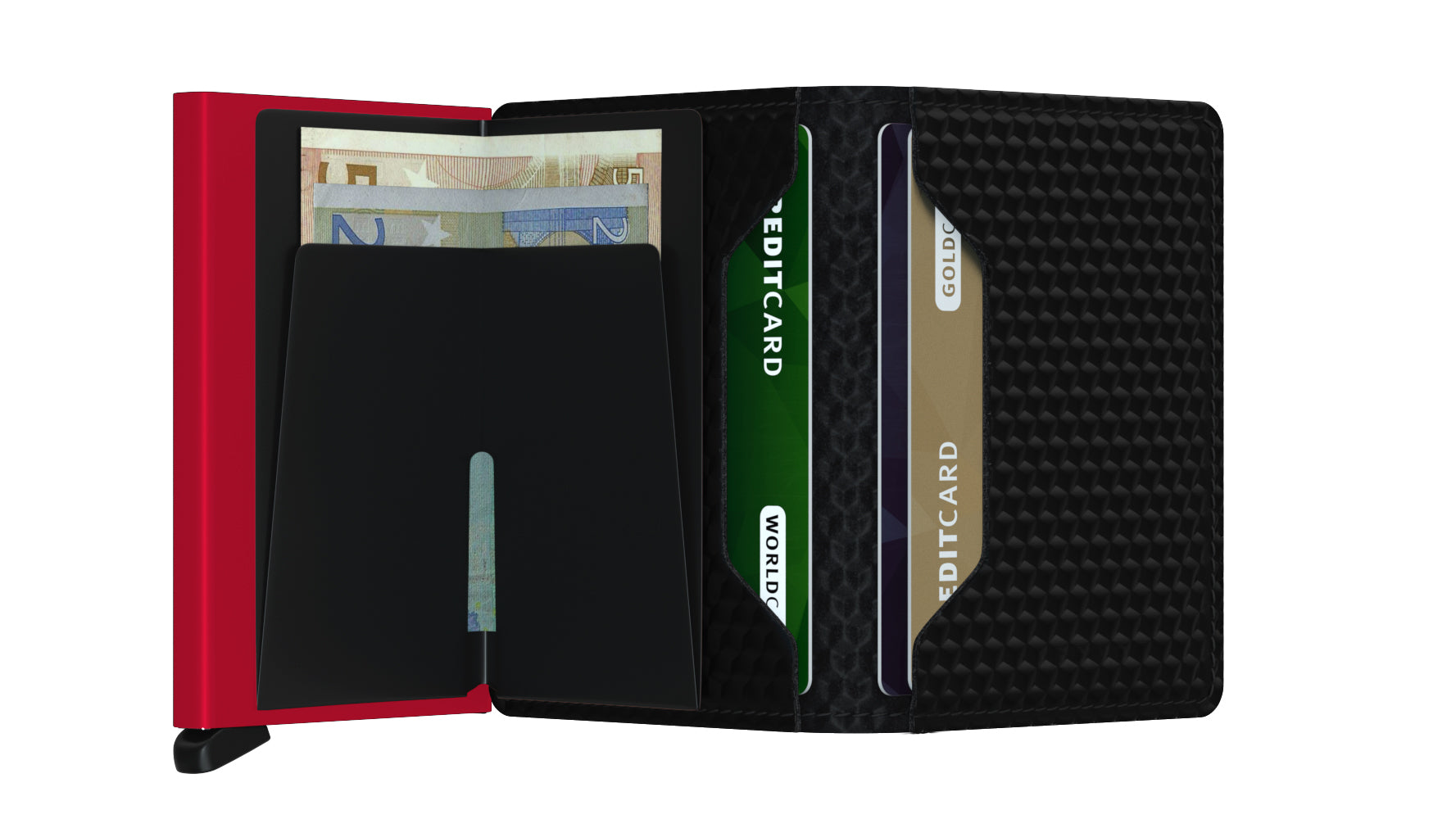 Secrid Slimwallet cubic black - red