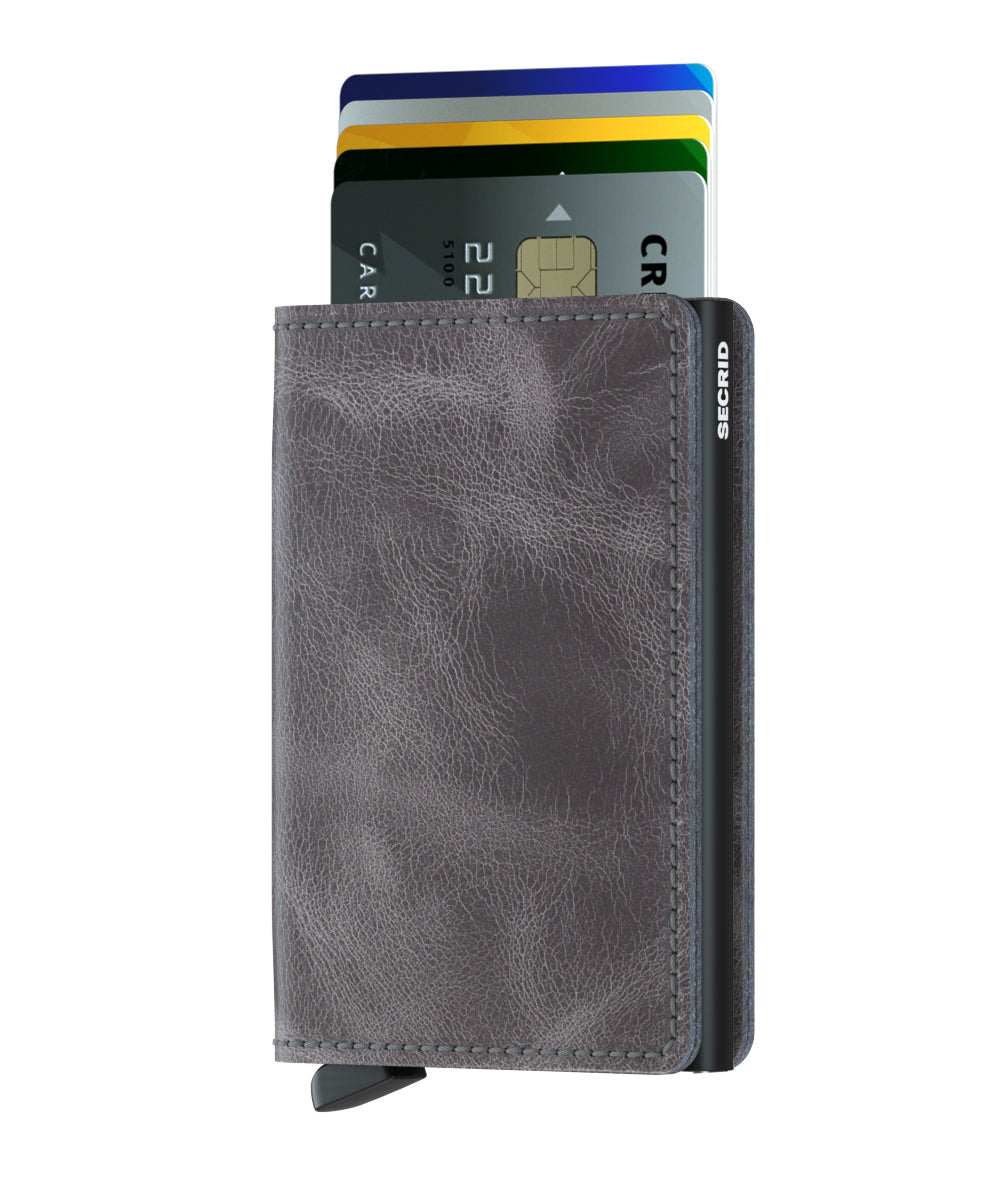 Secrid Slimwallet vintage grey - black