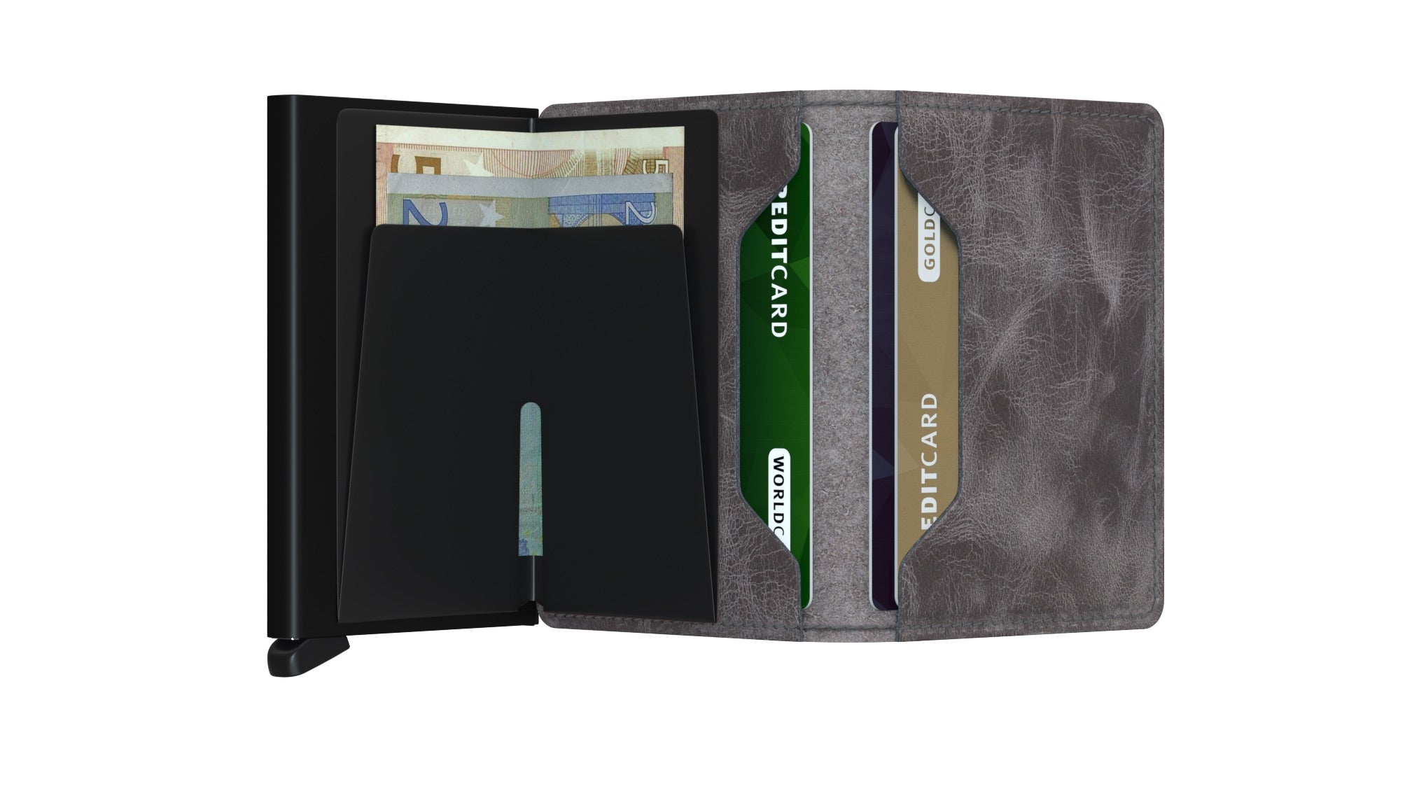 Secrid Slimwallet vintage grey - black