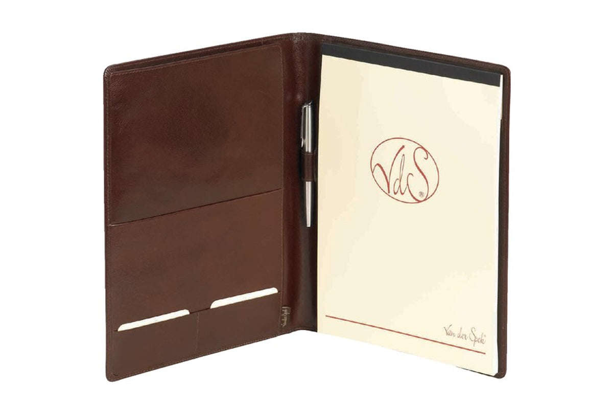 Schrijfmap Van der Spek A4+ Kastanjebruin