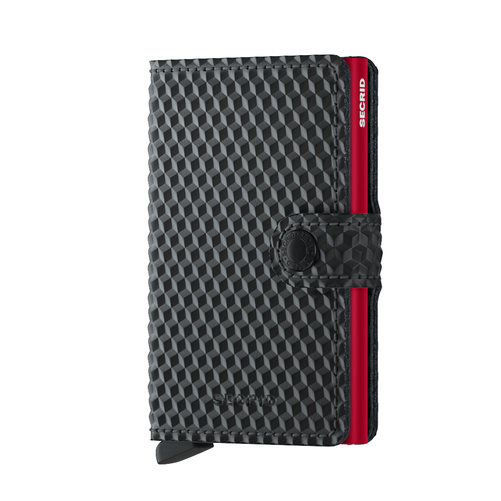 Secrid Miniwallet cubic black - red