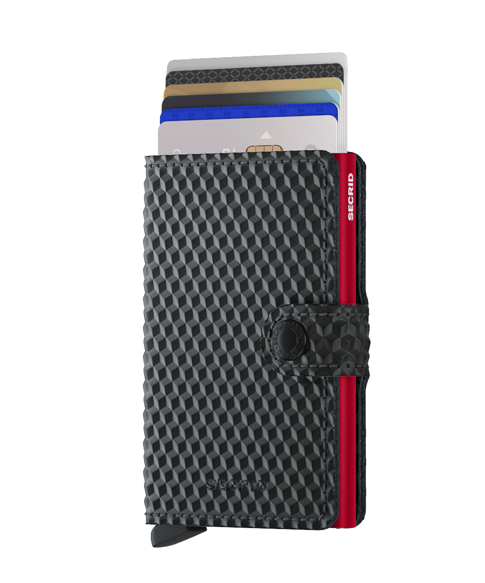 Secrid Miniwallet cubic black - red