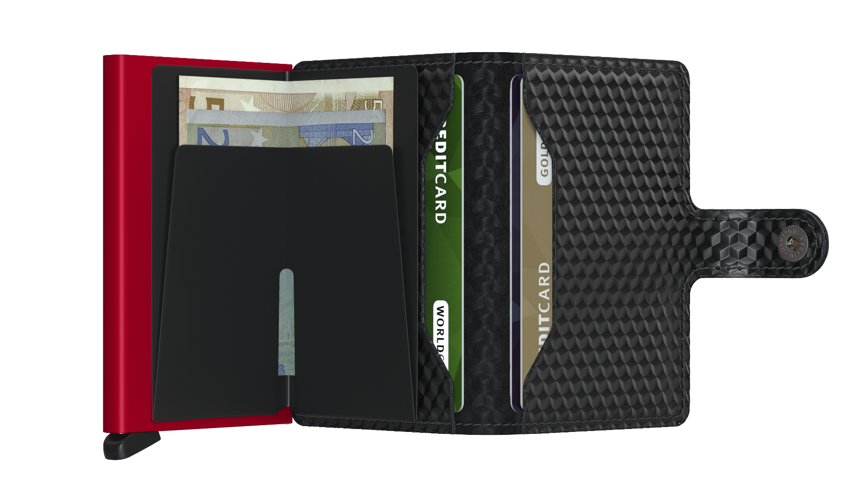 Secrid Miniwallet cubic black - red