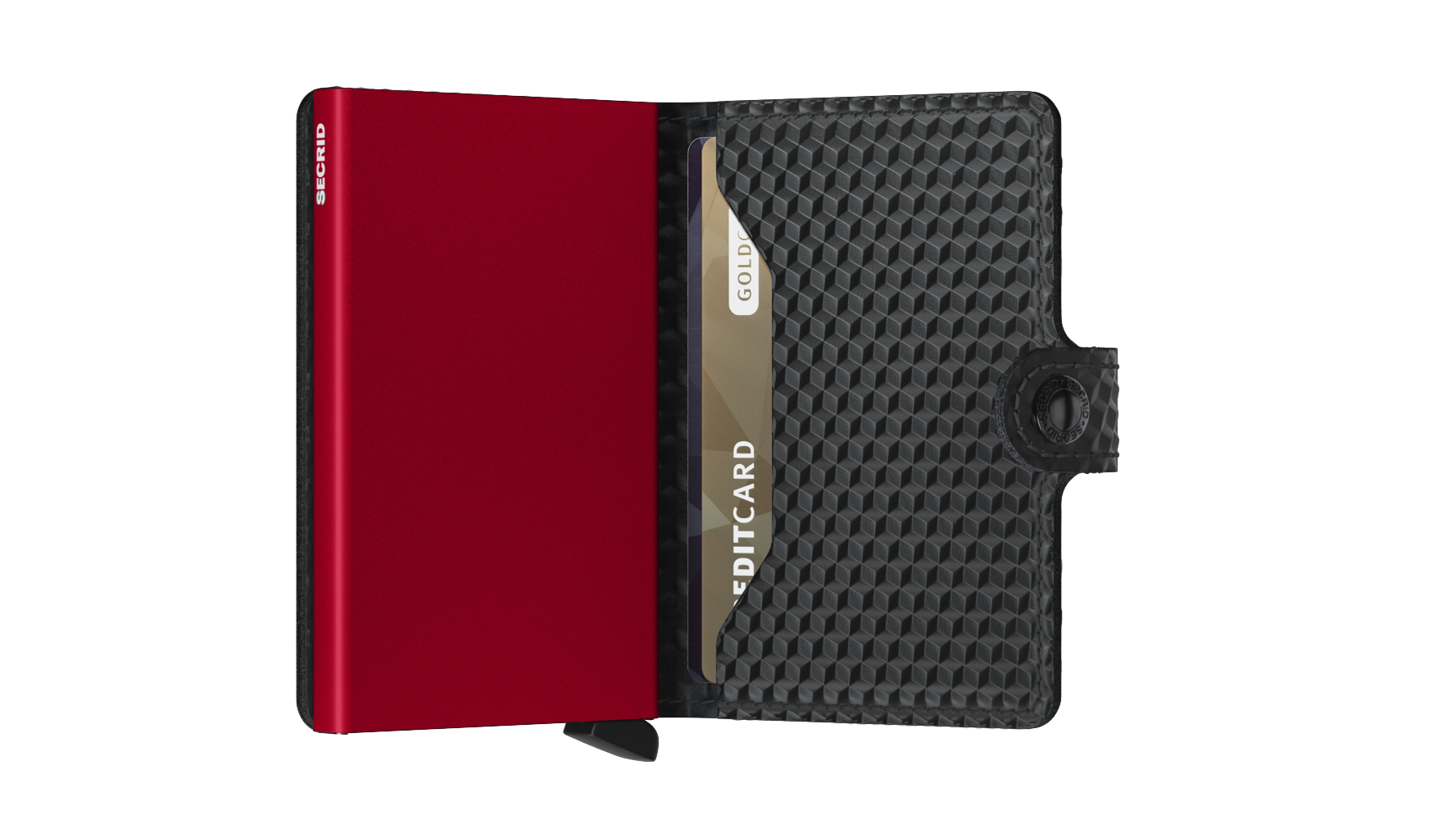 Secrid Miniwallet cubic black - red