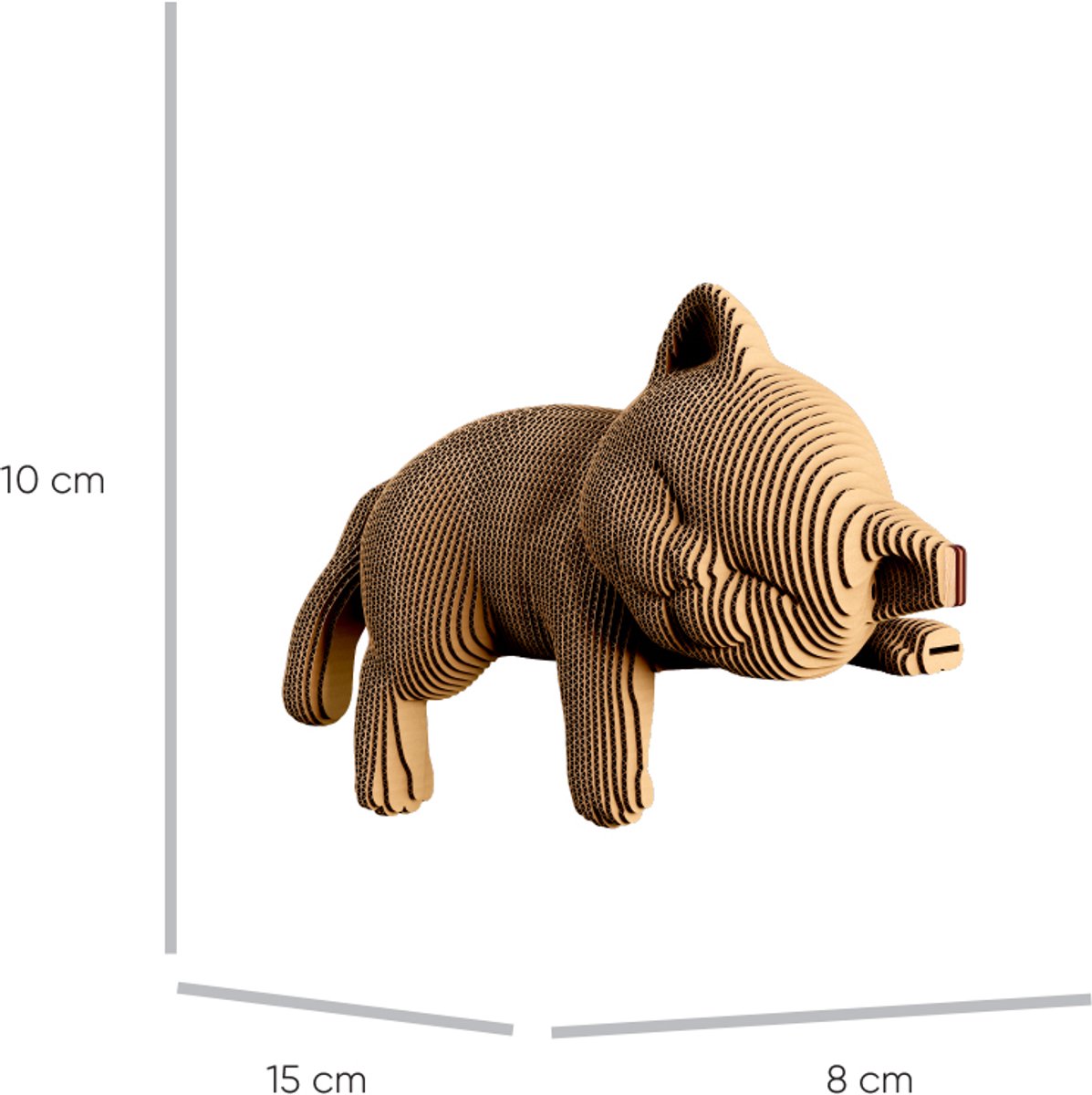 123 3D Kartonnen Puzzel: Slapende Kitten