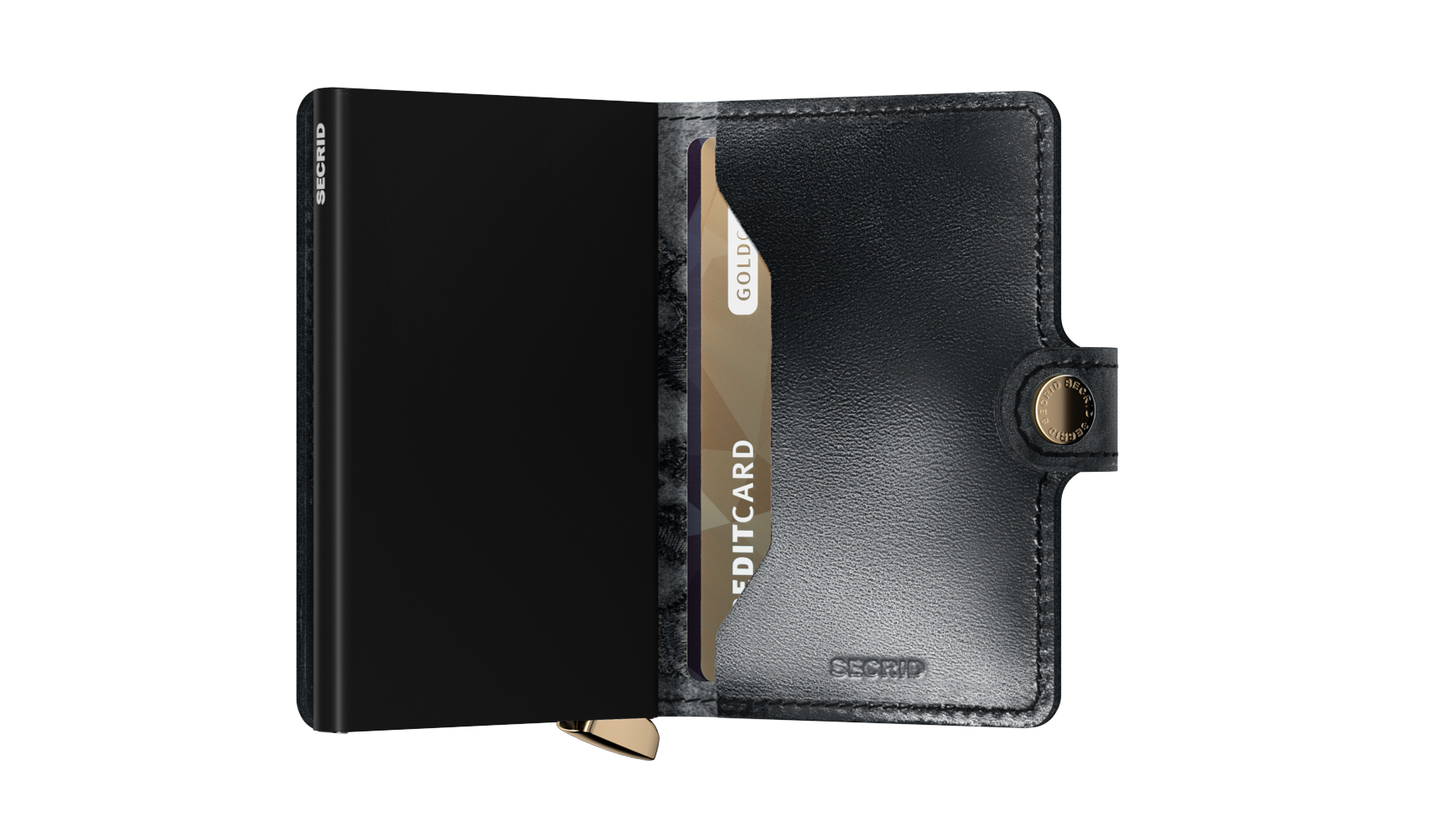 Secrid Miniwallet premium stitch floral black