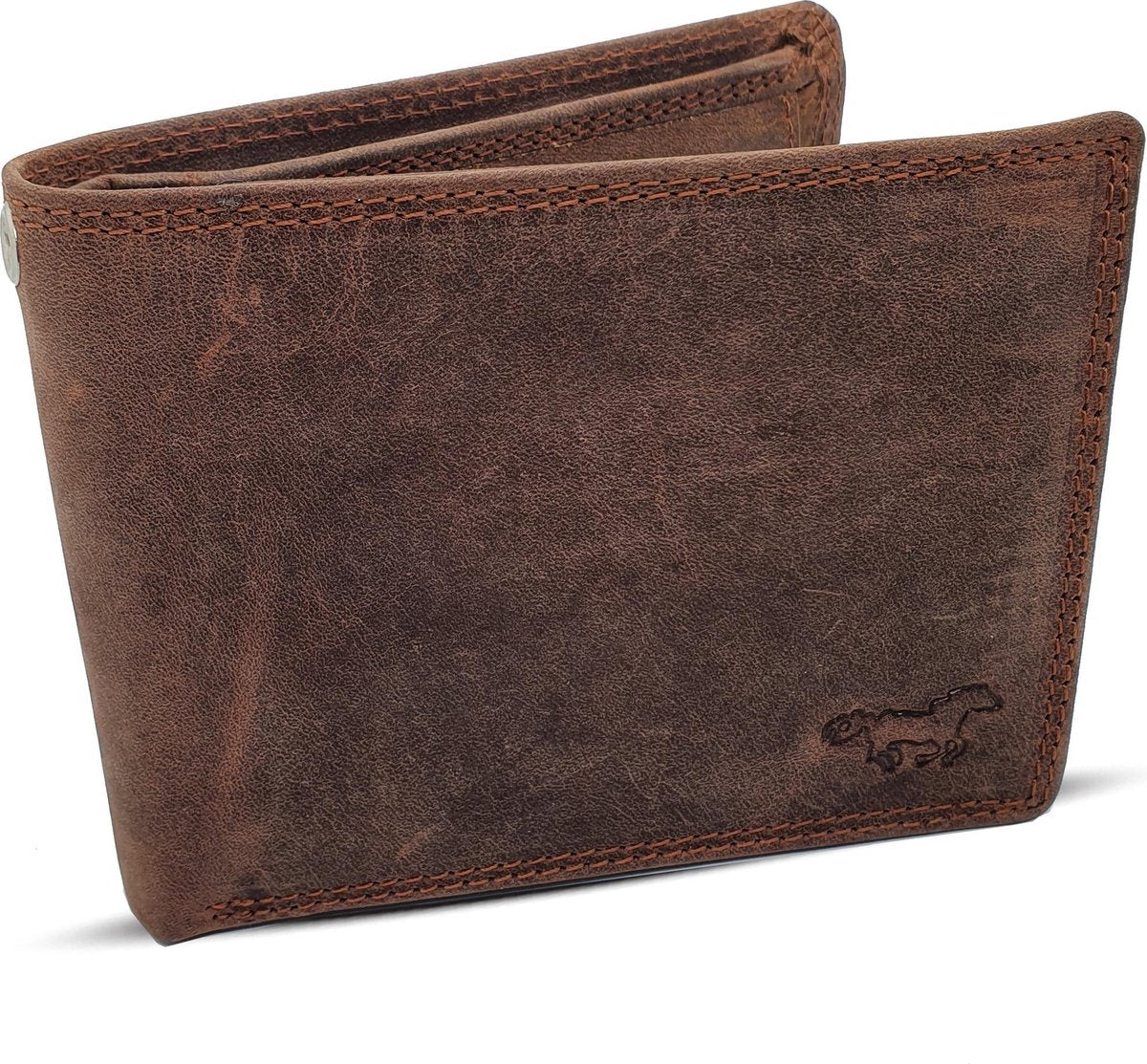 Suede Leren Portemonnee Bruin