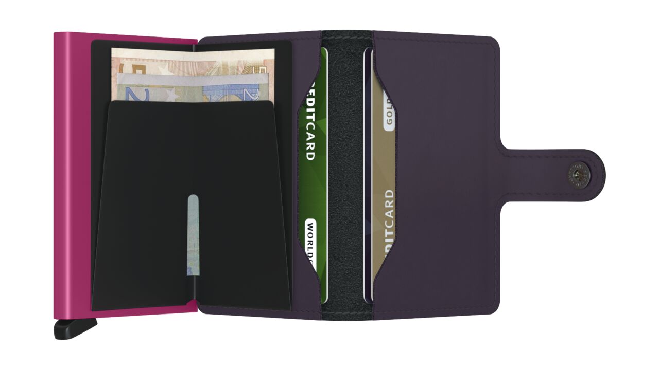 Secrid Miniwallet matte dark purple-fuchsia