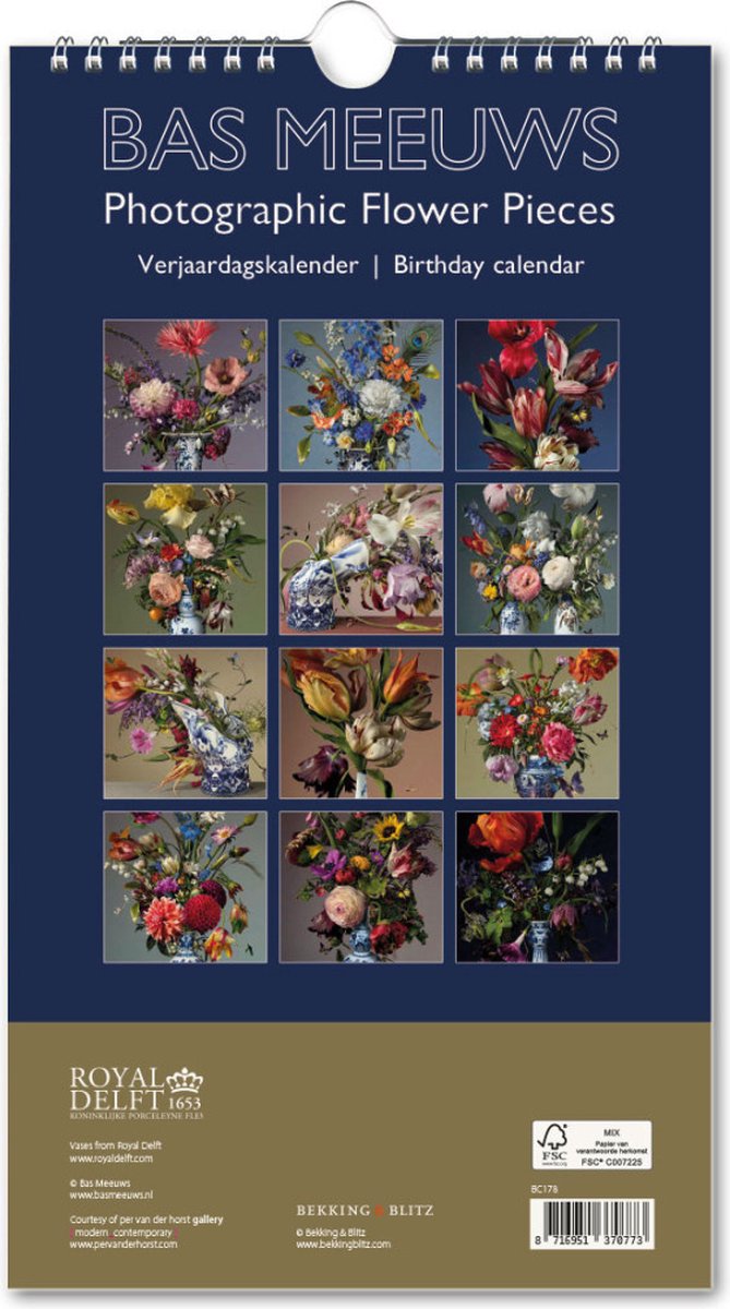 Geburtstagskalender Bas Meeuws Blumenstillleben