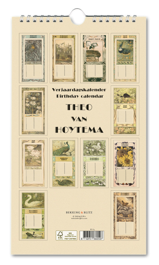 Birthday Calendar Theo van Hoytema