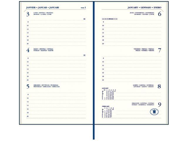 Ryam 2024 Diary Memoplan Fortezza Cream Multilingual weekly