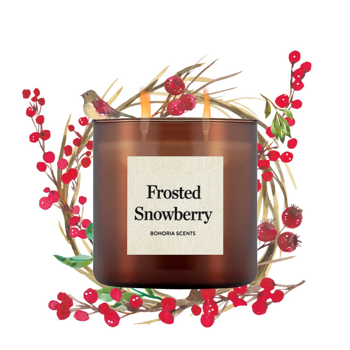 Bohoria Scented Candle Frosted Snowberry