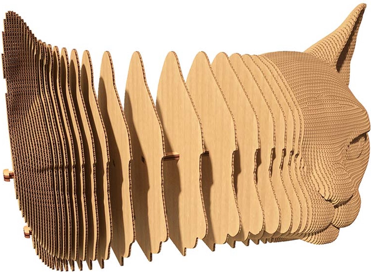 3D Cardboard Puzzle: Cat
