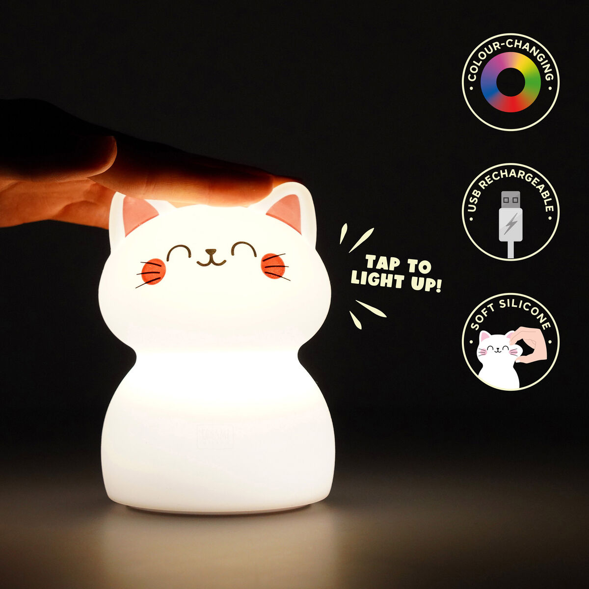 Cat Night Light Soft Dreams Rechargeable