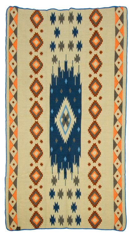 Mini Alpaca Native Blanket Quilotoa Blue