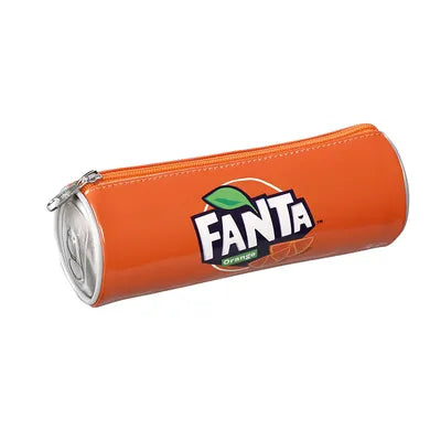 Leather free  Pen Case Round in Soda Can Design