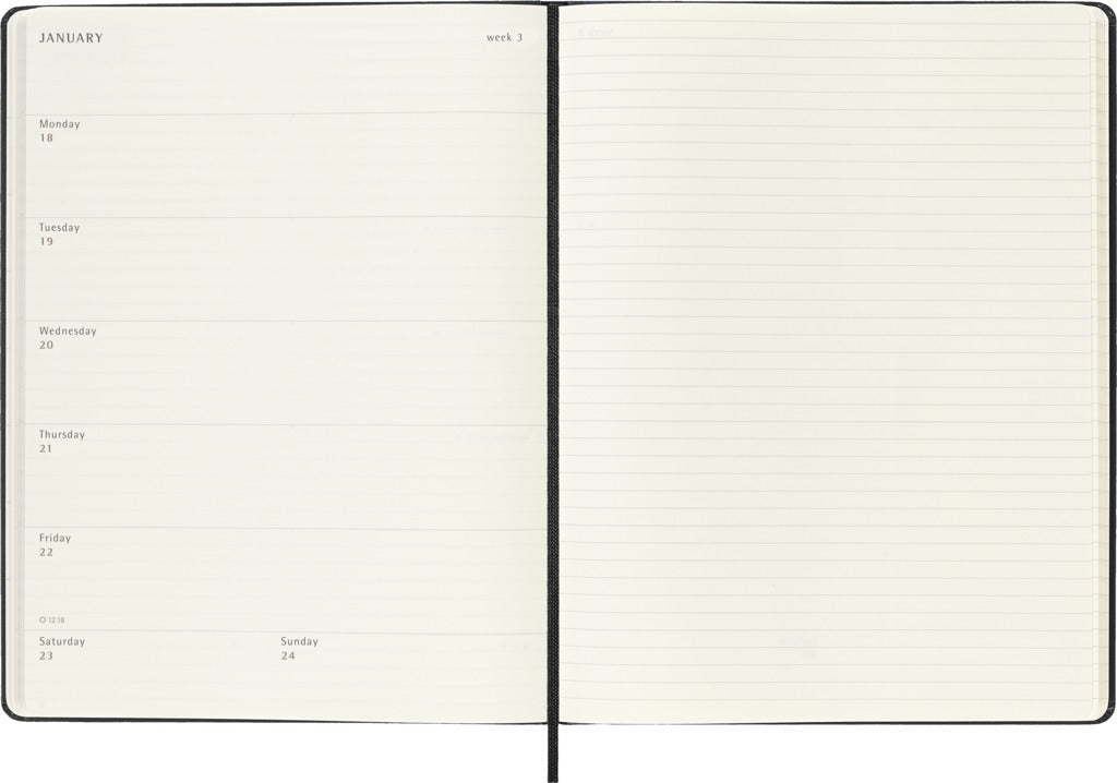 Moleskine 2027 Planer Hardcover X-Large Weekly + Notes