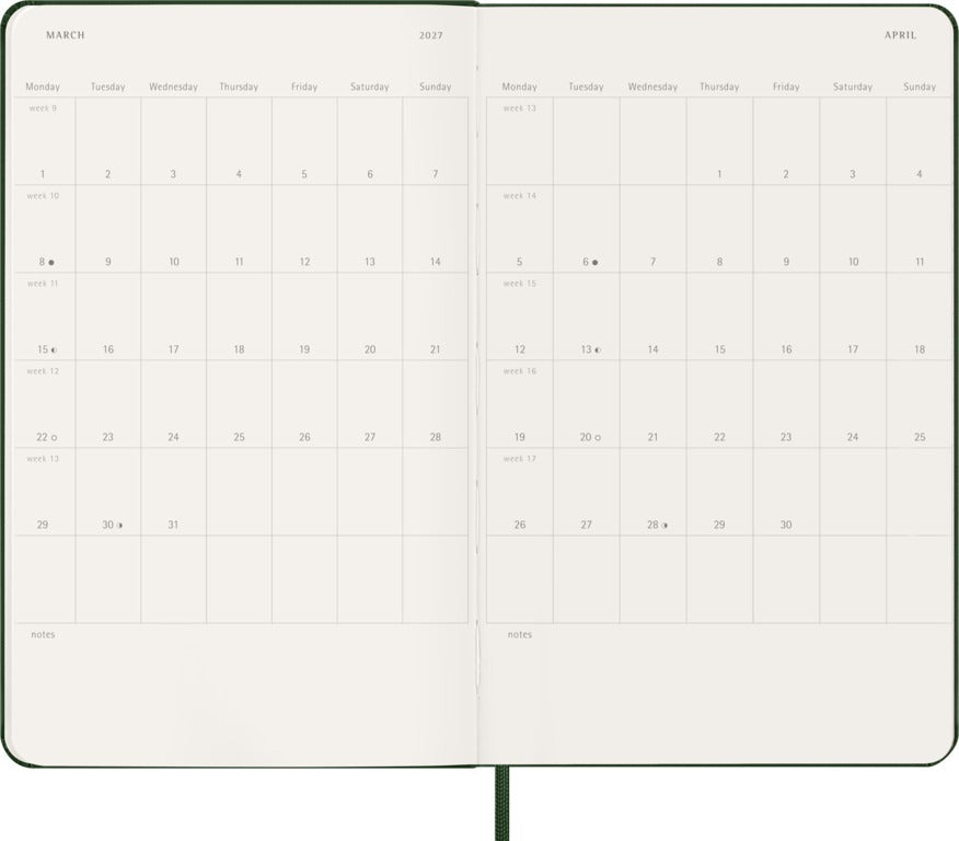 Moleskine 2027 Planer Hardcover Large Week + Notes