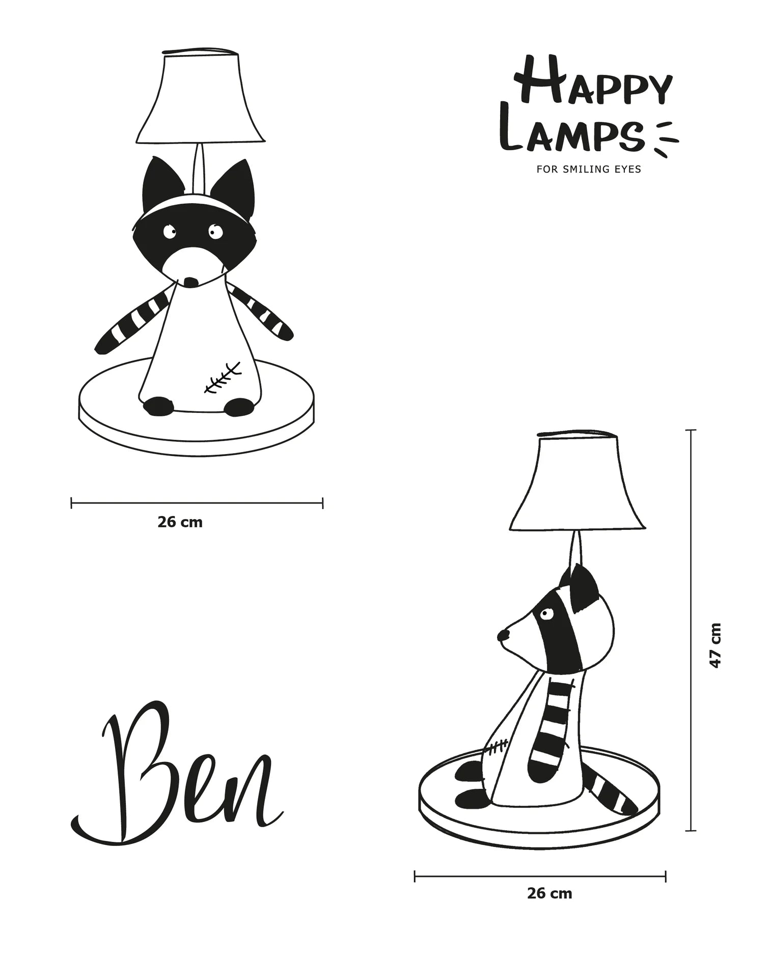 Happy Lamp Ben de wasbeer