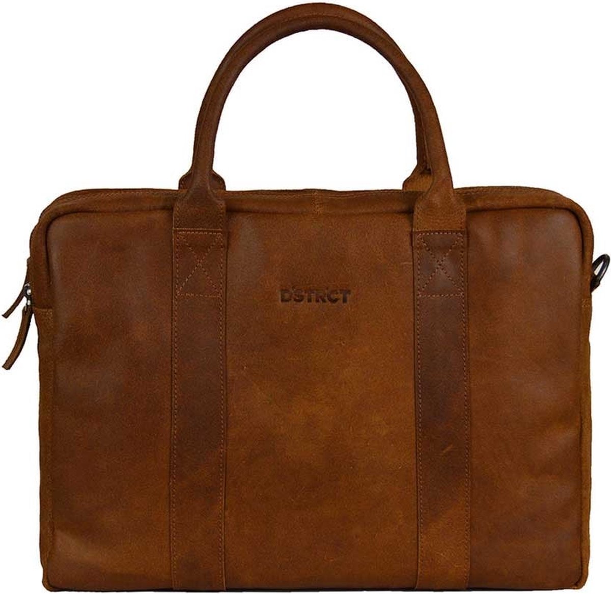 DSTRCT Leather Laptop Bag 15.6" Cognac