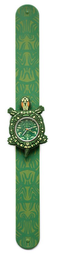 Mava Klapriempje Kids Horloge Dierenmotief Schilpad