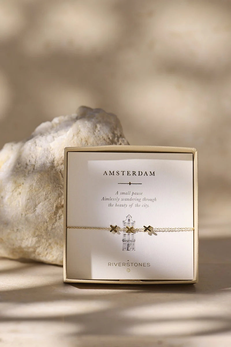 Amsterdam Metropolis Armband vergoldet