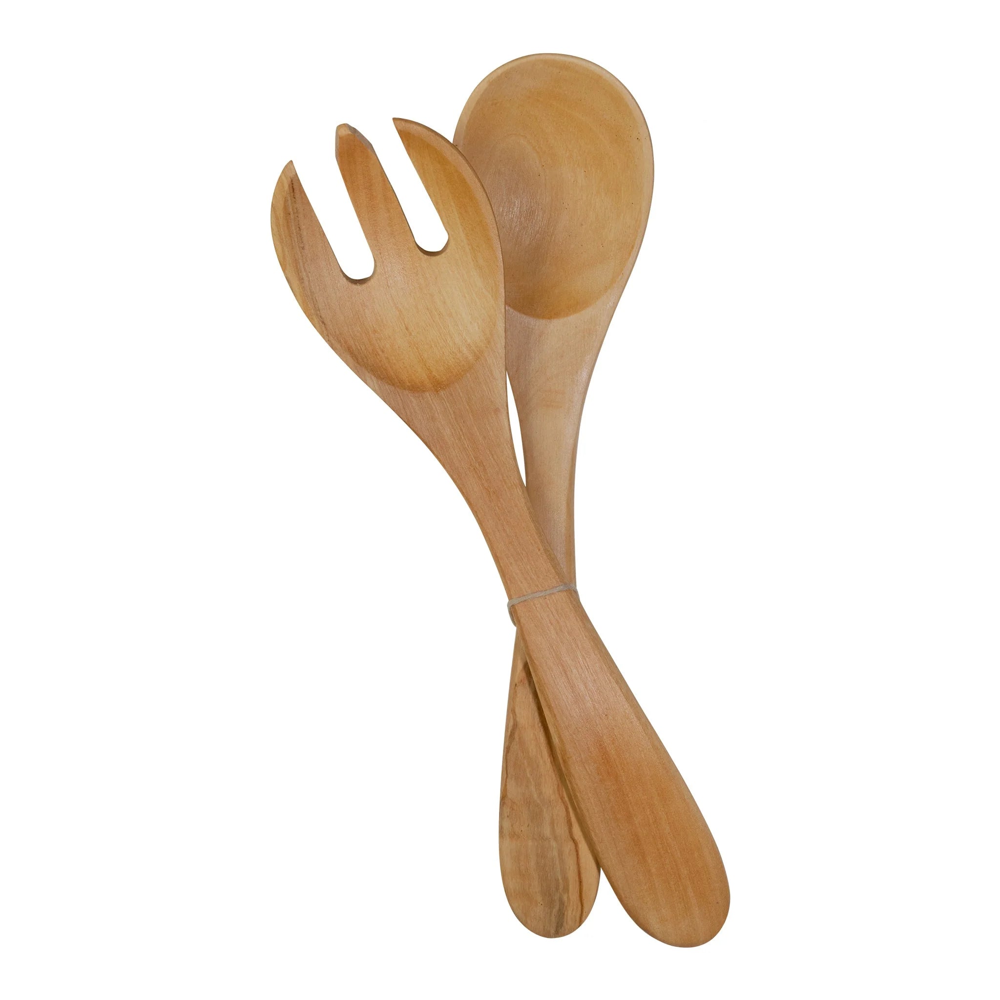 Saladebestekset Olijfhout 25 x 10 cm