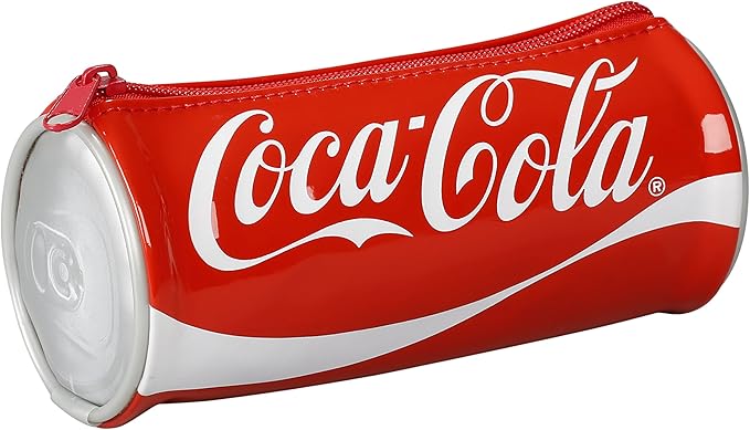 Leather free  Pen Case Round in Soda Can Design