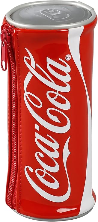Leather free  Pen Case Round in Soda Can Design