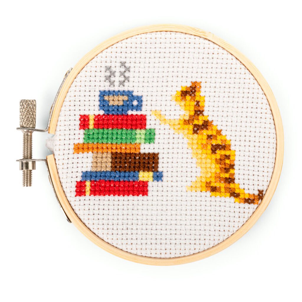Mini Cross Stitch Borduurpakket - Tijger