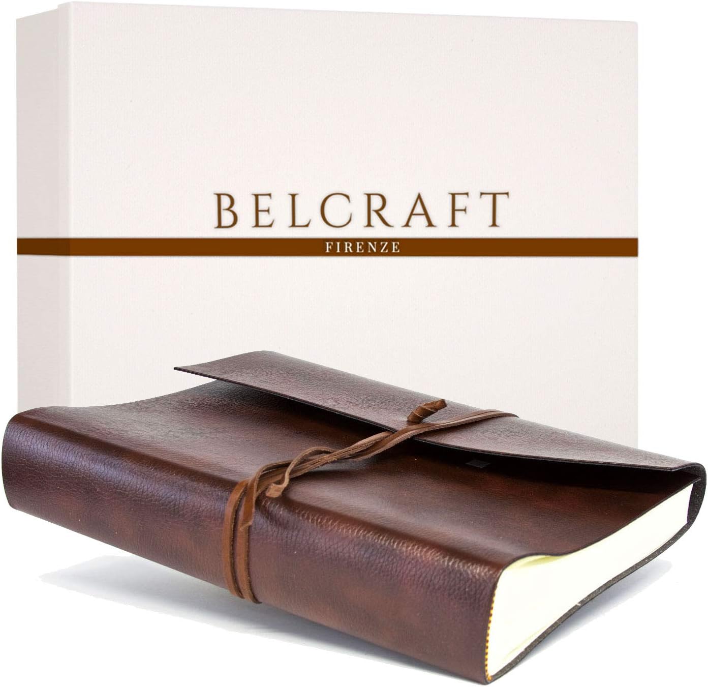 Tivoli gerecycled leren fotoalbum crème A4+