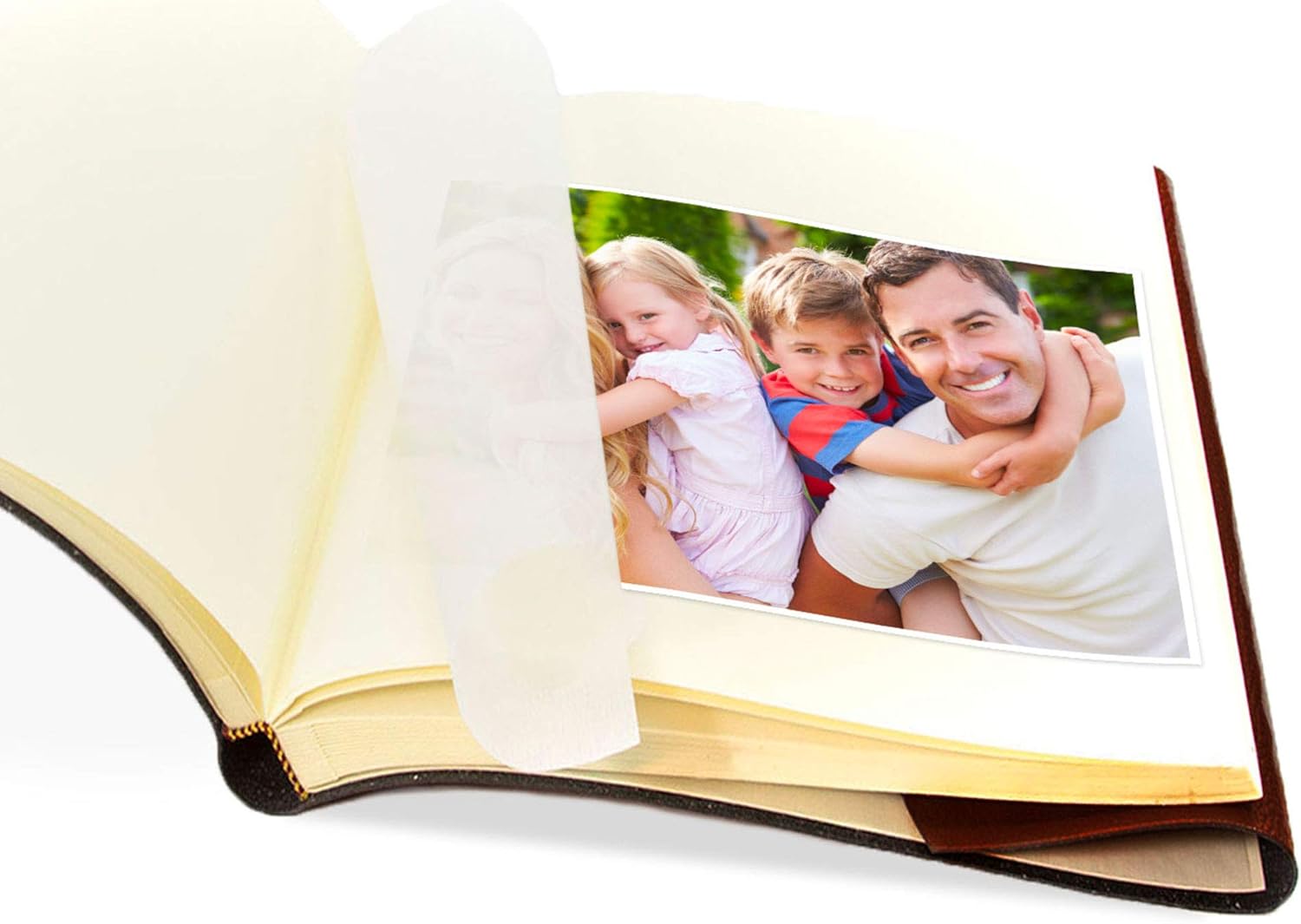 Tivoli gerecycled leren fotoalbum crème A4+