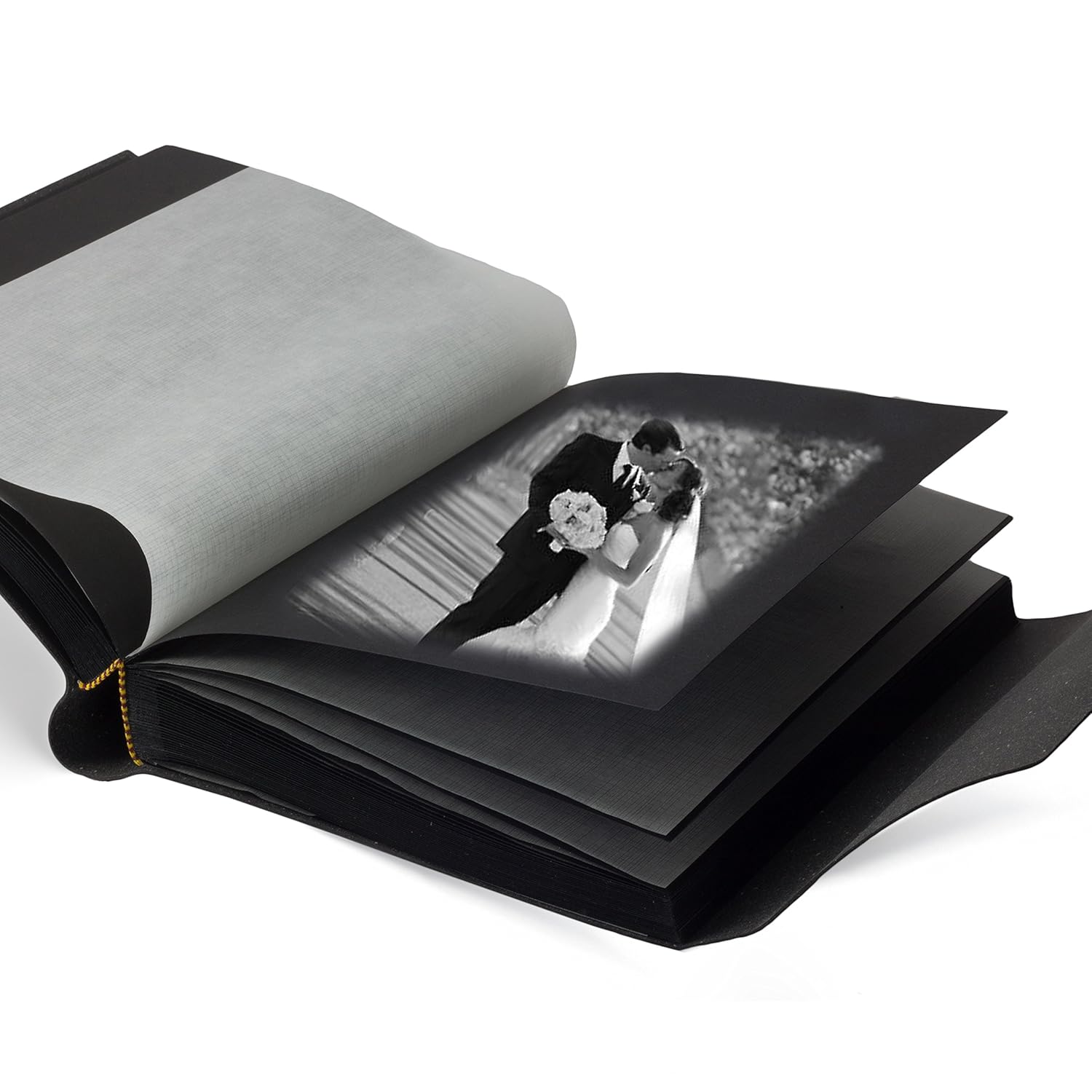 Tivoli gerecycled leren fotoalbum zwart A4+