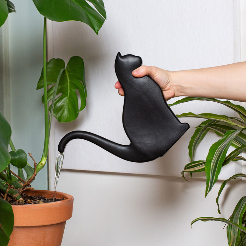 Watering Can Ceramic Cat