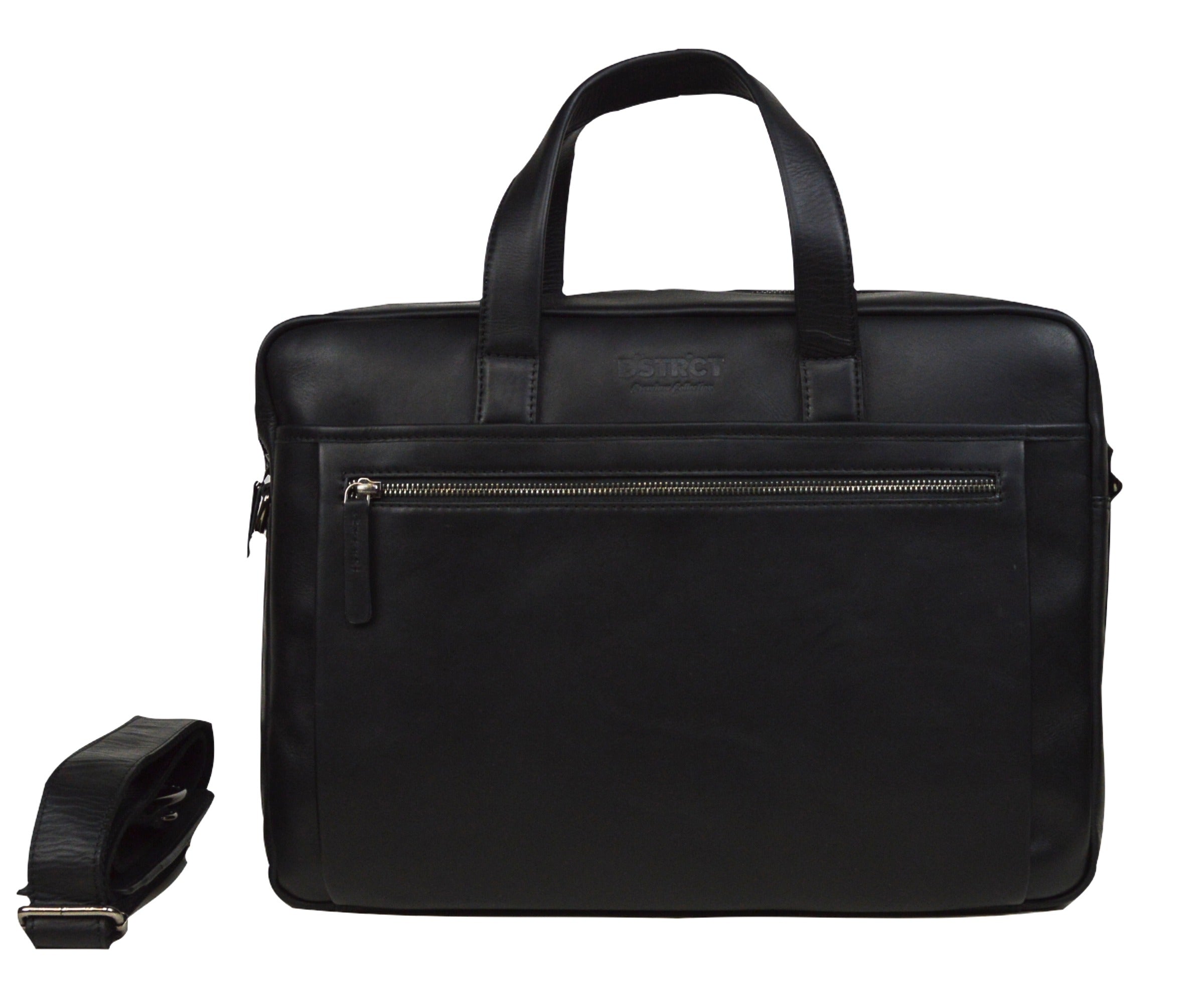 DSTRCT Business-Ledertasche Premium 15,6" Schwarz