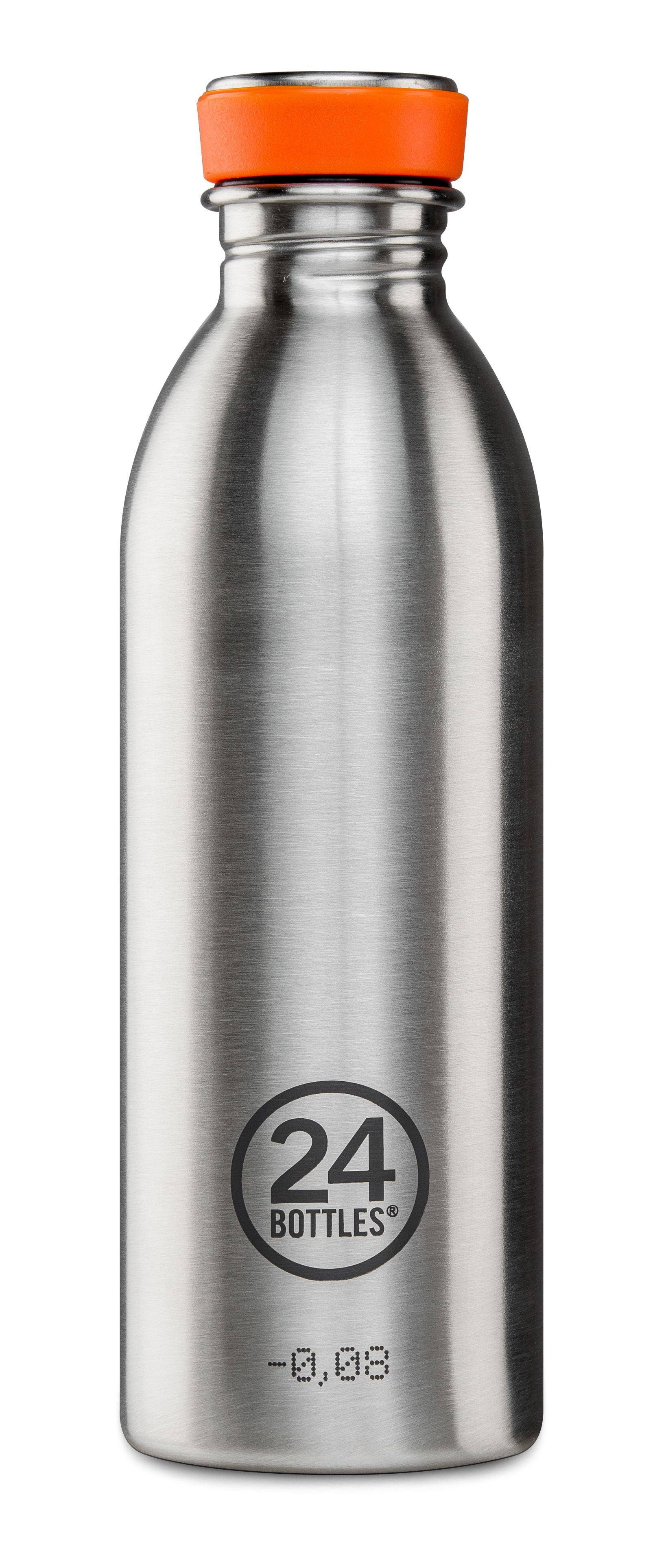 24 Bottles Urban Bottle 500ml Brushed Steel