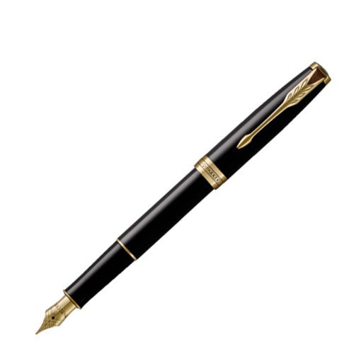 Parker Sonnet Black Lacquer Fountain Pen GT