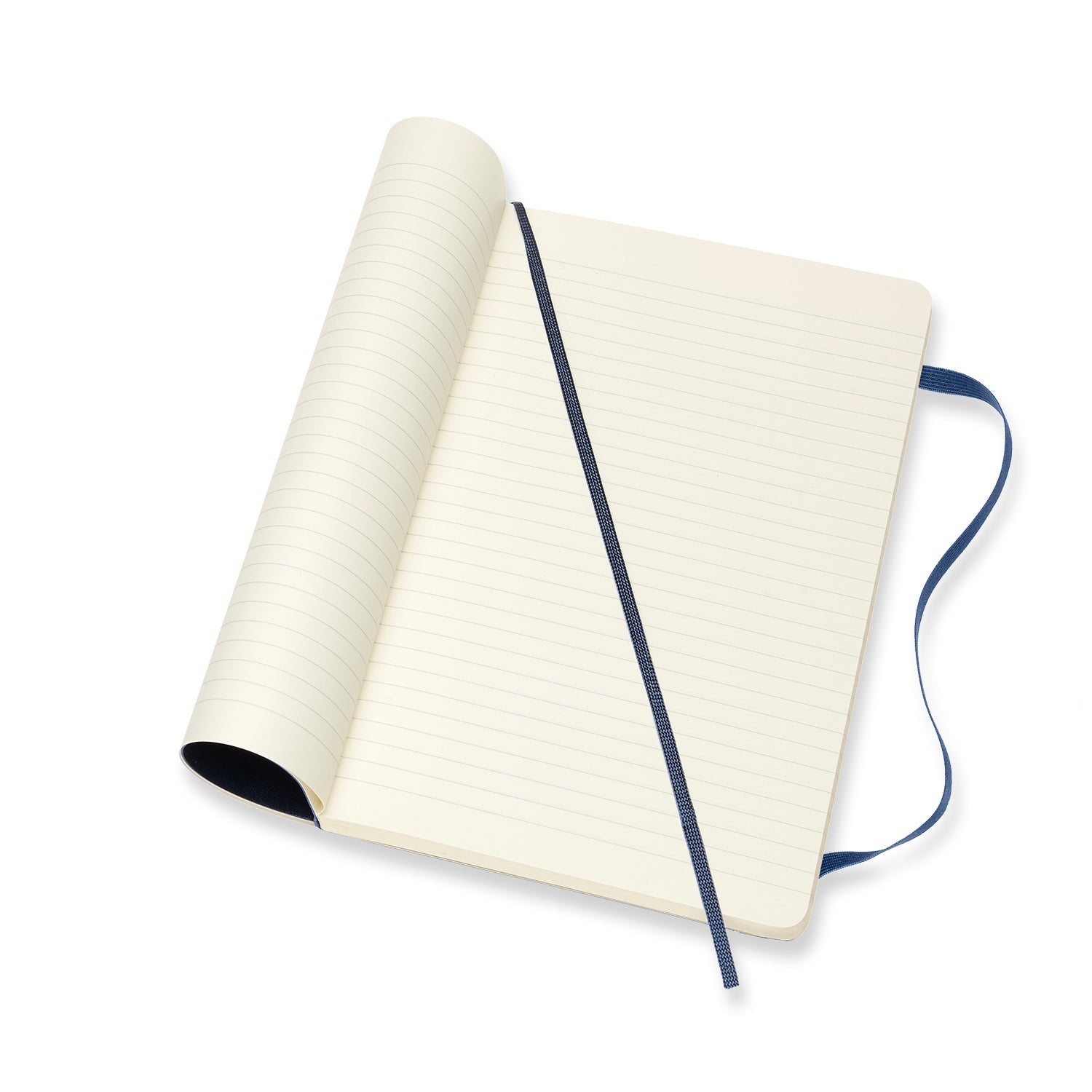 Moleskine notebook softcover large lined sapphire blue