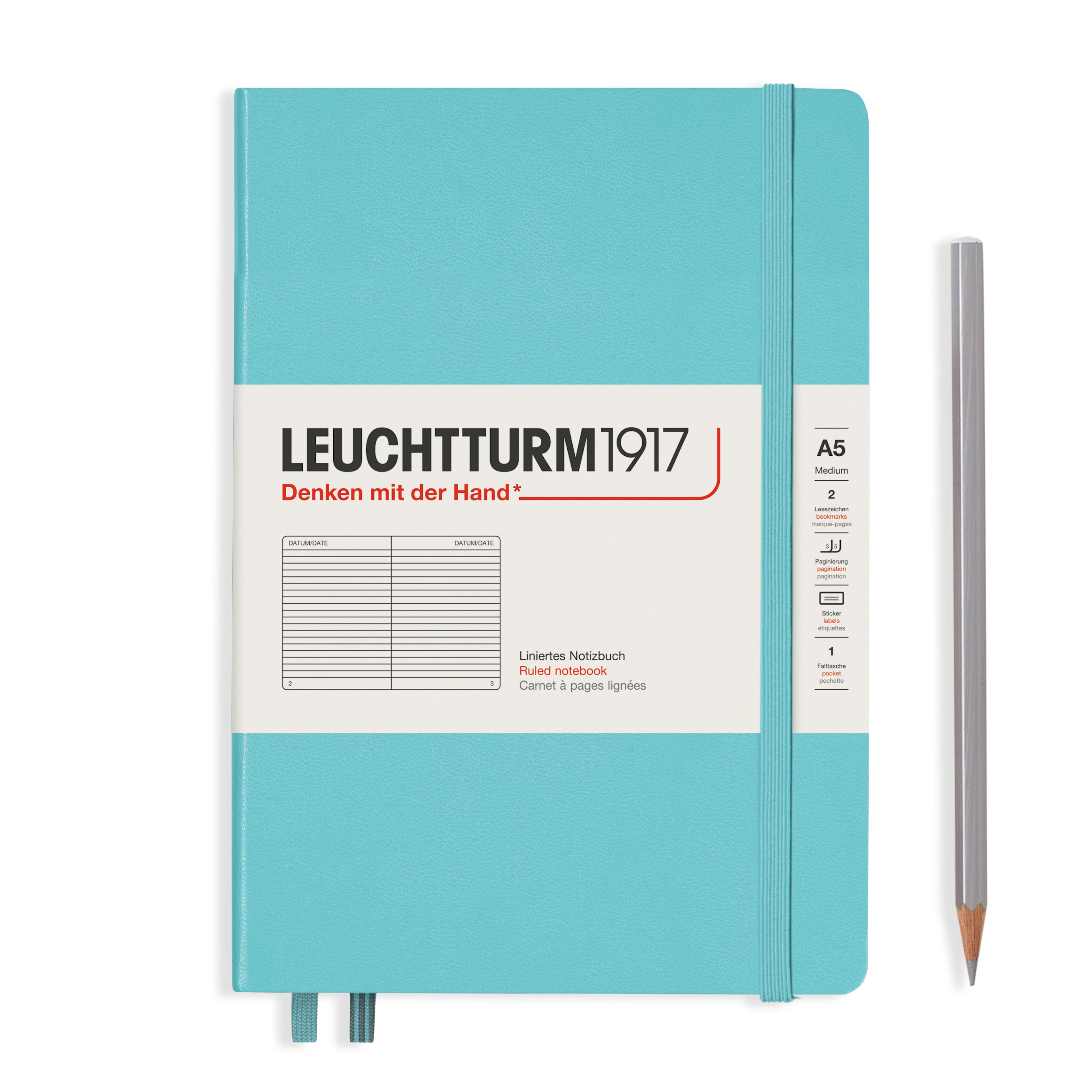 Leuchtturm medium gelinieerd notitieboek (A5) hardcover