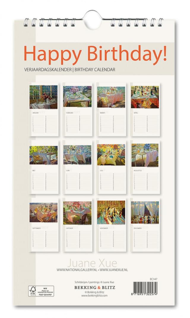 Birthday Calendar Happy Birthday! Juane Xue