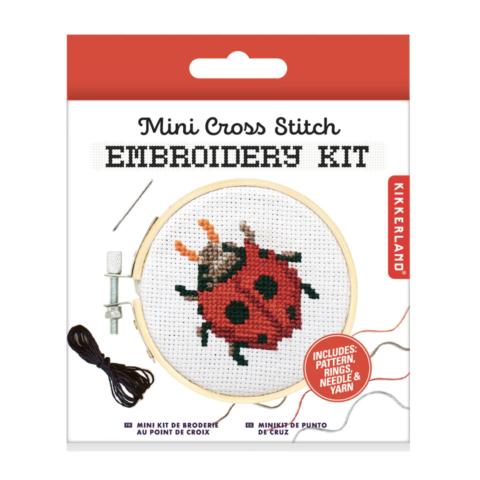 Mini Cross Stitch Borduurpakket - Lieveheersbeestje